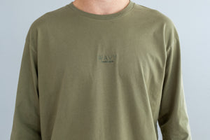 WAVY Oversized Long-sleeve Tee - Army Green